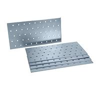 HELPMATE - 6 pezzi piastrine forate 10xx200 mm - Connettore piatto galvanizzato blu - Giunzione per legno con protezione corrosiva eccellente, stabile & durevole - Montaggio facile