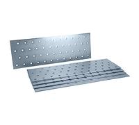 HELPMATE - 6 pezzi piastrine forate 80x240 mm - Connettore piatto galvanizzato blu - Giunzione per legno con protezione corrosiva eccellente, stabile & durevole - Montaggio facile