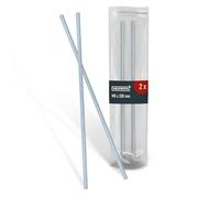 HELPMATE - Asta filettata M8 x 330 mm in acciaio zincato - Set da 2 pezzi di barra con filettatura metrica integrale - Perno filettato con classe di resistenza 4,8, DIN 976