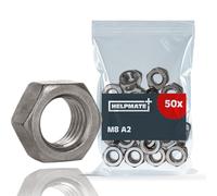 HELPMATE - Dado esagonale M8 DIN 934 - acciaio inox A2-50 pezzi - Dadi per uso interno ed esterno