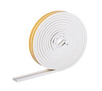 HELPMATE Guarnizione per finestra, guarnizione per porta, 6 metri, 9 x 6 mm, nastro sigillante per porte e finestre, autoadesivo, profilo a D, guarnizione per grandi spazi da 3 a 5,5 mm, bianco