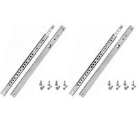 HELPMATE Guide per cassetti, 17 mm, lunghezza 246 mm, 1 paio di 2 pezzi, estraibili a sfere, per cassetti, estraibili parziali, in acciaio zincato, argento, con materiale di fissaggio incluso