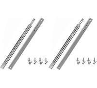 HELPMATE Guide per cassetti, 17 mm, lunghezza 310 mm, 1 paio di 2 pezzi, estraibili a sfere, per cassetti, estraibili parziali, in acciaio zincato, argento, con materiale di fissaggio incluso