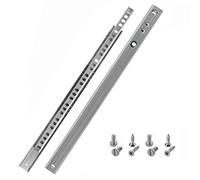 HELPMATE Guide per cassetti, 17 mm, lunghezza 310 mm, 1 paio di 2 pezzi, estraibili a sfere, per cassetti, estraibili parziali, in acciaio zincato, argento, con materiale di fissaggio incluso