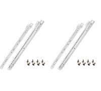 HELPMATE Guide per cassetti a rullo, 450 mm, 1 paio di 2 binari per cassetti, estraibili per cassetti, con materiale di fissaggio incluso (Confezione da 2)