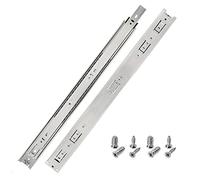 HELPMATE Guide per cassetti Softclose completamente estraibili, 500 mm, 1 paio di 2 pezzi, estraibili a sfera per cassetti, in acciaio zincato, argento, con materiale di fissaggio incluso