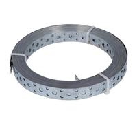 HELPMATE Nastro perforato 10 m di lunghezza - acciaio zincato sendzimir - larghezza 20 mm - spessore materiale 0,8 mm - zincato di alta qualità - Robusto per costruzione, officina, progetti fai da te