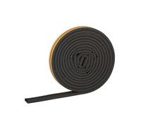 HELPMATE - Nastro sigillante autoadesivo per finestre e porte - Guarnizione per isolare fessure da 3 a 5,5 mm - Nastro 9 x 6 mm (Profilo D | 18 metri | Nero)