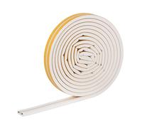 HELPMATE - Nastro sigillante autoadesivo per finestre e porte - Guarnizione per isolare fessure da 3 a 5,5 mm - Nastro 9 x 6 mm (Profilo D | 12 metri | Bianco)