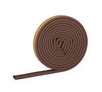 HELPMATE - Nastro sigillante autoadesivo per finestre e porte - Guarnizione per isolare fessure da 3 a 5,5 mm - Nastro 9 x 6 mm (Profilo D | 12 metri | Marrone)