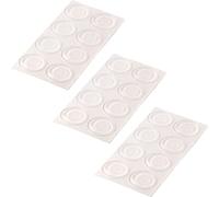 HELPMATE Tampone in gomma trasparente, 24 pezzi, larghi, rotondi, autoadesivi, 19 mm, altezza 1,9 mm