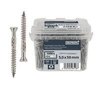 HELPMATE - Viti per decking 5x50 mm in acciaio inox A2+2 T25 - 1000 pezzi