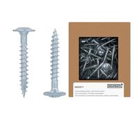 HELPMATE - Viti per giunzioni in legno testa larga 4,5x32 zincate galvanicamente - 250 pezzi Viti per legno con innesto PZ2 e intaglio di taglio - Per il fissaggio di ferramenta metallica su legno