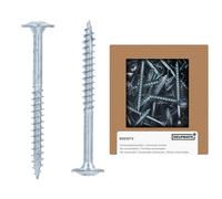 HELPMATE - Viti per giunzioni in legno testa larga 4,5x50 zincate galvanicamente - 100 pezzi Viti per legno con innesto PZ2 e intaglio di taglio - Per il fissaggio di ferramenta metallica su legno