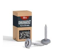 HELPMATE - Viti per lamiera 4,5 x 35mm - Acciaio inossidabile A2 - 50 pezzi