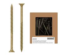 HELPMATE - Viti per legno, testa svasata, 5,0x80 mm - Passivate - 75 pezzi