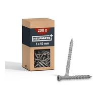 HELPMATE - Viti per terrazze 5x50mm acciaio inox A2+1 punta T25 - 200 pezzi