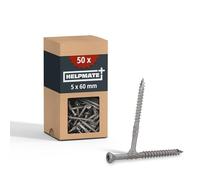 HELPMATE - Viti per terrazze 5x60 mm in acciaio inox A2+1 T25 - 50 pezzi