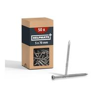 HELPMATE - Viti per terrazze 5x70mm in Acciaio inox A2+1 T25 - 50 pezzi