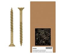 HELPMATE - Viti universali a testa svasata 3,5 x 40 giallo passivato - Confezione da 600 viti per legno con attacco PZ 2 e filettatura parziale - Viti per truciolato per interni ed esterni protetti