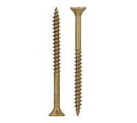 HELPMATE - Viti universali a testa svasata 4,5 x 60 giallo passivate - 250 viti per legno con attacco PZ 2 e filettatura parziale - Viti per truciolato per interni ed esterni protetti