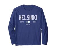 Helsinki Finland Field/Helsinki Suomi Maglia a Manica