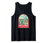 Helsinki Finlandia Travel Art Emblem Vintage Canotta