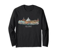 Helsinki Finlandia Viaggio Souvenir City Landmark Gift Maglia a Manica