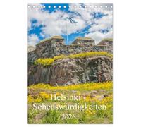 Helsinki - Sehenswürdigkeiten (Tischkalender 2026 DIN A5 hoch), CALVENDO Monatskalender: Von der wunderschönen Insel Suomenlinna bis hin zu imposanten ... zeigt sich von seinen schönsten Seiten.