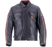 Helstons Ace 10Ans Giacca in pelle moto, blu scuro, Taglia M