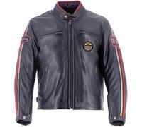Helstons Ace 10Ans Giacca in pelle moto, blu scuro, Taglia S