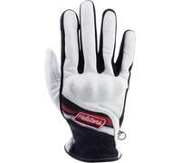 Helstons Cars Air Guanti da moto, nero-bianco-rosso, taglia 2XL per maschi