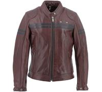 Helstons Chica Buffalo Giacca da donna in pelle per moto, rosso scuro, Taglia L