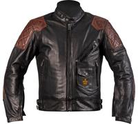 Helstons Chuck Giacca di pelle da moto, nero/marrone, Taglia L