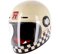 Helstons Course Full Face Carbon Casco, beige, taglia XS per maschi