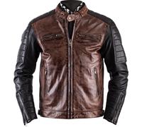 Helstons Cruiser Rag Giacca in pelle, marrone/nero, Taglia M