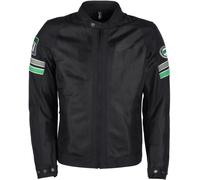 Helstons Elron Mesh Giacca tessile moto, nero/grigio/verde, Taglia XXL