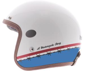 Helstons Evasion Carbon Casco Jet, bianco-rosso-blu, taglia XL per maschi