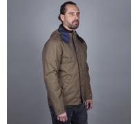 Helstons Flame impermeabile Moto Tessile Giacca, verde-marrone, taglia 4XL per maschi