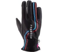 Helstons Freedom Guanti da moto estivi da donna, nero-rosso-blu, taglia S M per donne