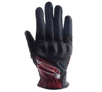 Helstons Guanti Moto Donna DS Air Perforati in Pelle Nero/Bianco/Rosso Taglia L