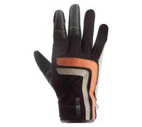 Helstons Jeff Guanti da moto, nero-arancione, taglia 4XL per maschi