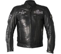 Helstons Indy Giacca in pelle motociclistica, nero, Taglia S