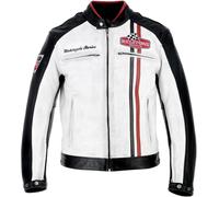 Helstons Jay Motul Edition Giacca in pelle moto, Bianco/nero, Taglia S