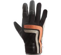 Helstons Jeff Guanti da moto, nero/arancione, Taglia 13