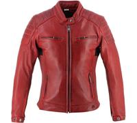 Helstons Jody Giacca in pelle da moto da donna, rosso, taglia S per donne