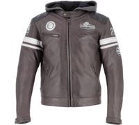 Helstons Riposte Giacca in pelle moto, Marrone scuro, Taglia L
