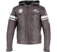 Helstons Riposte Giacca in pelle moto, Marrone scuro, Taglia XXL