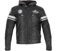 Helstons Riposte Giacca in pelle moto, nero, Taglia S