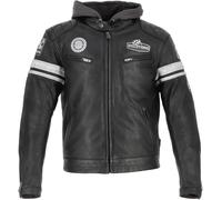 Helstons Riposte Giacca in pelle moto, nero, Taglia XXL